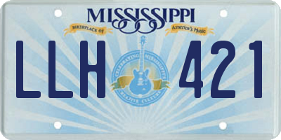 MS license plate LLH421