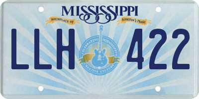 MS license plate LLH422