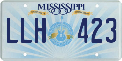 MS license plate LLH423