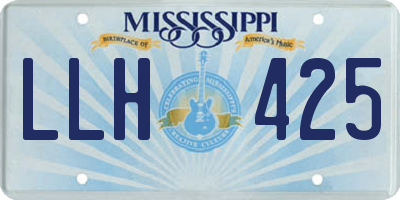 MS license plate LLH425
