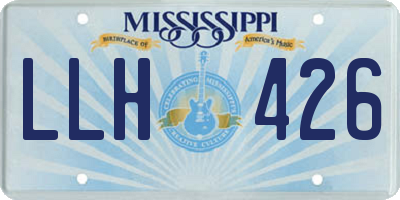 MS license plate LLH426