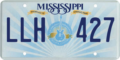 MS license plate LLH427
