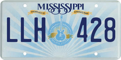 MS license plate LLH428