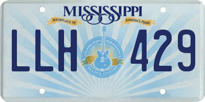 MS license plate LLH429