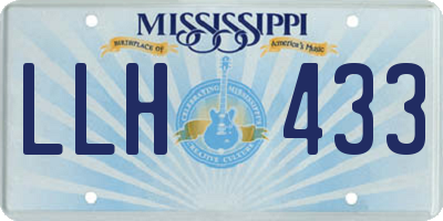 MS license plate LLH433