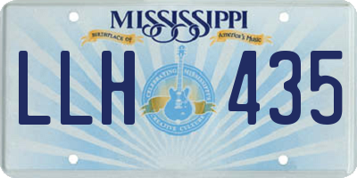 MS license plate LLH435