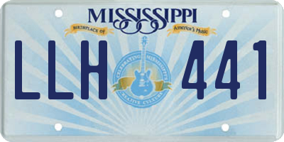 MS license plate LLH441