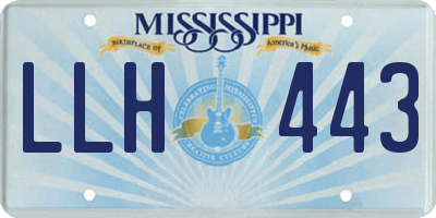 MS license plate LLH443