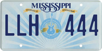 MS license plate LLH444