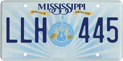 MS license plate LLH445