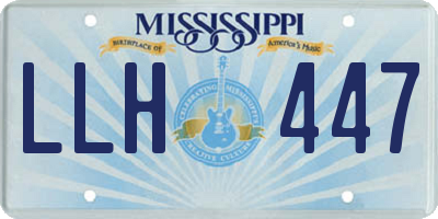 MS license plate LLH447