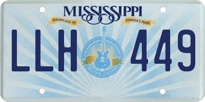 MS license plate LLH449