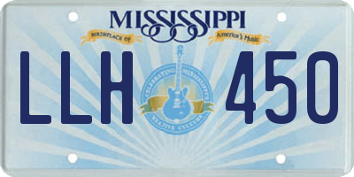 MS license plate LLH450