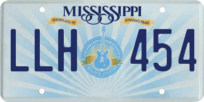 MS license plate LLH454