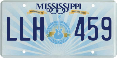 MS license plate LLH459