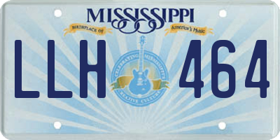 MS license plate LLH464