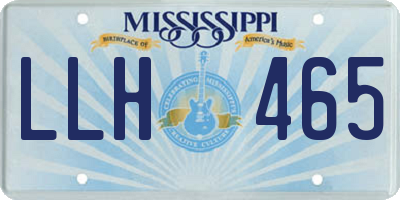 MS license plate LLH465