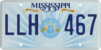 MS license plate LLH467