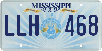 MS license plate LLH468