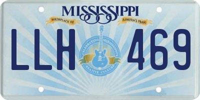 MS license plate LLH469