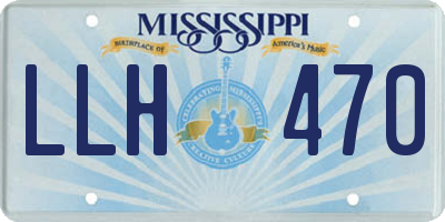 MS license plate LLH470