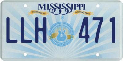 MS license plate LLH471