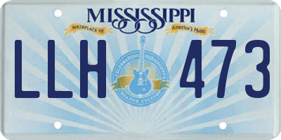 MS license plate LLH473