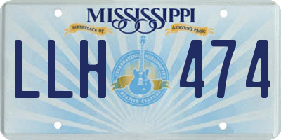 MS license plate LLH474