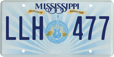 MS license plate LLH477