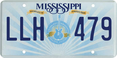 MS license plate LLH479
