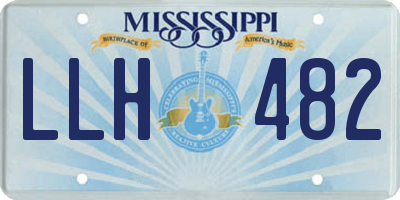 MS license plate LLH482