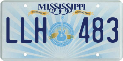 MS license plate LLH483