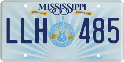MS license plate LLH485