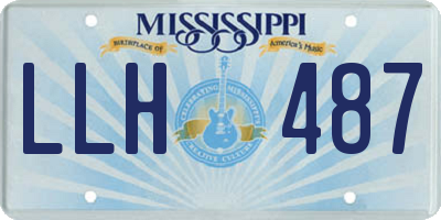 MS license plate LLH487