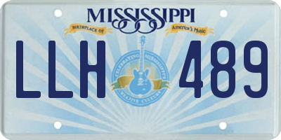 MS license plate LLH489