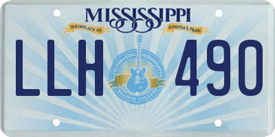 MS license plate LLH490