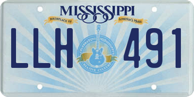 MS license plate LLH491
