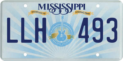 MS license plate LLH493