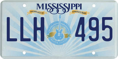 MS license plate LLH495