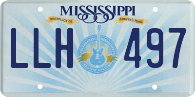MS license plate LLH497