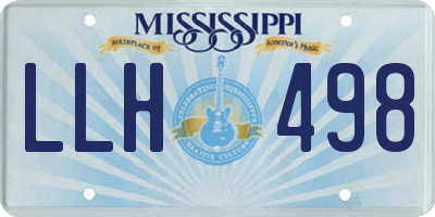 MS license plate LLH498
