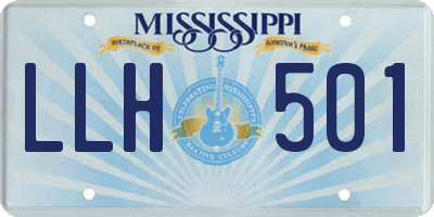 MS license plate LLH501