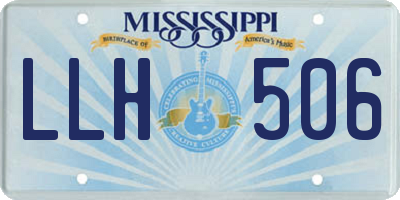 MS license plate LLH506