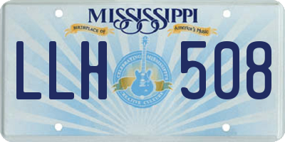 MS license plate LLH508