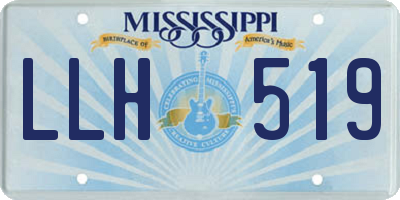 MS license plate LLH519
