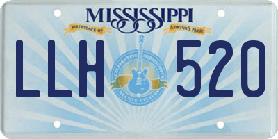 MS license plate LLH520