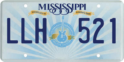 MS license plate LLH521