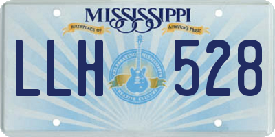 MS license plate LLH528