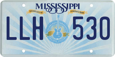 MS license plate LLH530