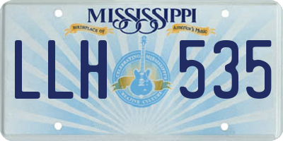 MS license plate LLH535